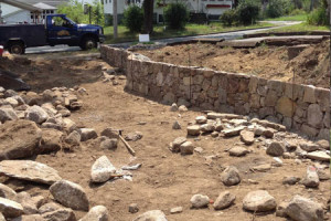 Fieldstone Wall Installation Fieldstone Wall